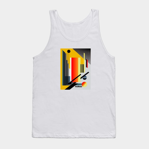 Bauhaus yellow and red artwork Tank Top by KOTOdesign